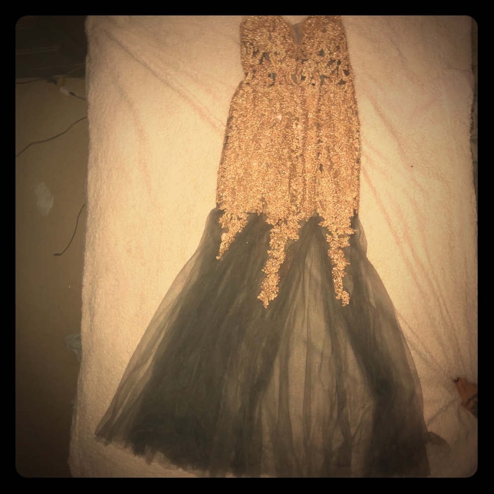 Beautiful gold and grey gown
